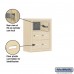 Salsbury Cell Phone Storage Locker - 3 Door High Unit (5 Inch Deep Compartments) - 6 A Doors - Sandstone - Surface Mounted - Master Keyed Locks